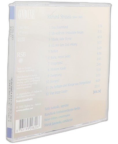 Strauss - Orchestral Songs. Vier Letzte Lieder (Four Last Songs) - CD - Ondine - Chorlton Analogue