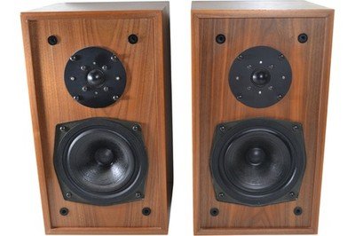Tangent Vintage Hi - Fi Stereo Wooden Tower Speakers Pair 42cm Tall - Chorlton Analogue