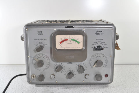 Taylor 45C Valve Tester Vintage Test Equipment with Valve Chart - Chorlton Analogue