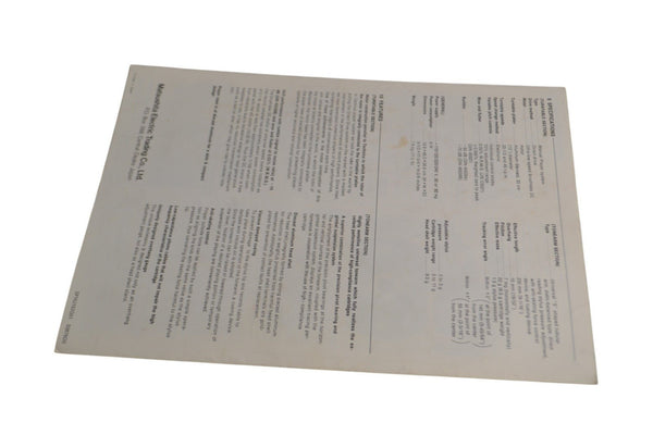 Technics SL - 150 Instruction Manual - Chorlton Analogue