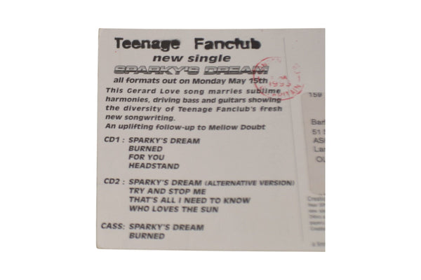 Teenage Fanclub Sparkys Dream Postcard Promo Mailer - Chorlton Analogue