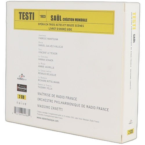 Testi - Saül (Opéra En 3 Actes Et 12 Scènes) - Box Set 2 CDs - Naïve - 2004 - Chorlton Analogue