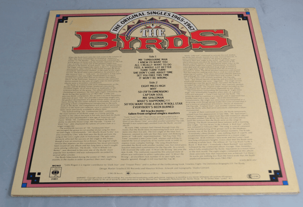 THE BYRDS VOLUME 1 VINYL LP VG Media VG Sleeve - Chorlton Analogue