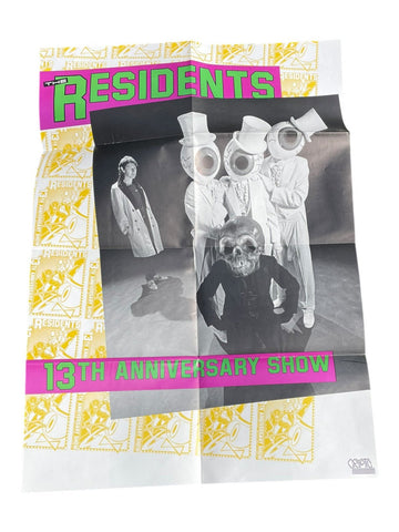 The Residents Poster 13th Anniversary Show Tour 1986 - Chorlton Analogue