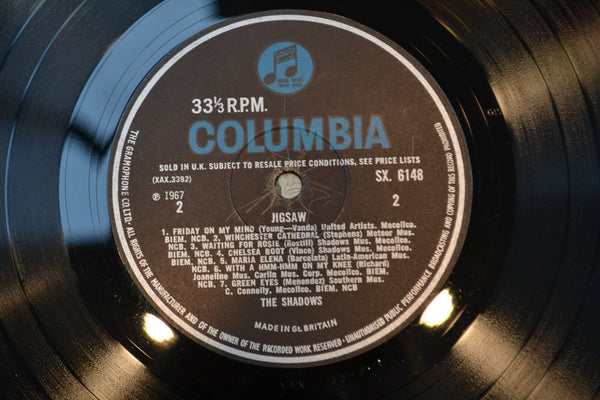 The Shadows Jigsaw Vinyl Record LP Album by Columbia Mono 1967 - Chorlton Analogue