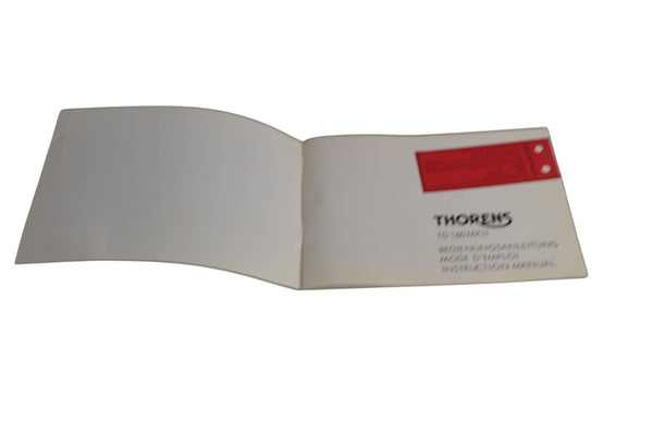 Thorens TD 160 MkII Instruction Manual - Chorlton Analogue