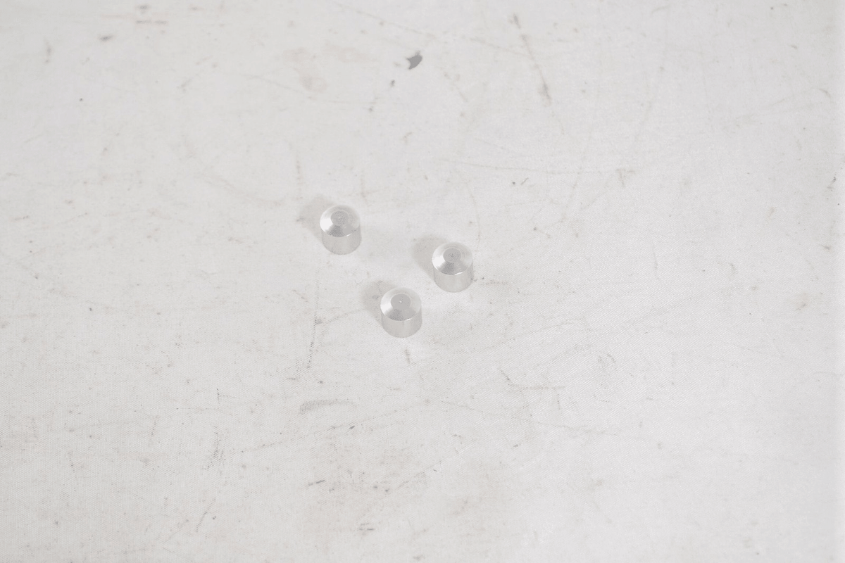 Transcriptor Saturn Turntable Motor Cover Nuts Set of 3 Silver - Chorlton Analogue