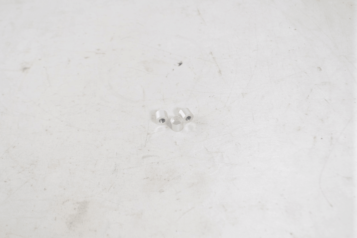 Transcriptor Saturn Turntable Motor Cover Nuts Set of 3 Silver - Chorlton Analogue