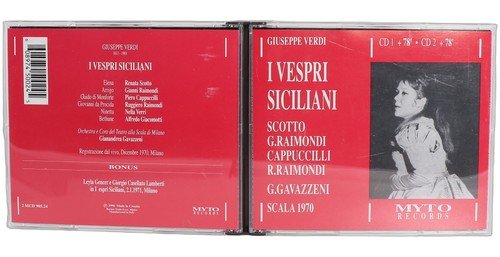 Verdi - I Vespri Siciliani - Box Set 2 CDs - Myto Records - 1990 - Chorlton Analogue