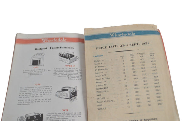 Wharfedale Speaker Driver Brochure Vintage - Chorlton Analogue