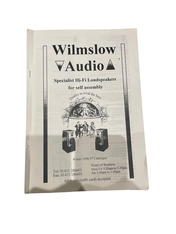 Wilmslow Audio 1996 1997 Winter Catalogue - Chorlton Analogue