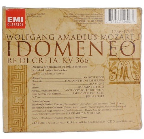 Wolfgang Amadeus Mozart - Idomeneo - Box Set 3 CDs - EMI Classics - 2002 - Chorlton Analogue