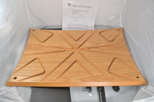 Quadraspire Q4 Evo Oak Turntable Wall Shelf with Q4WS Black Brackets