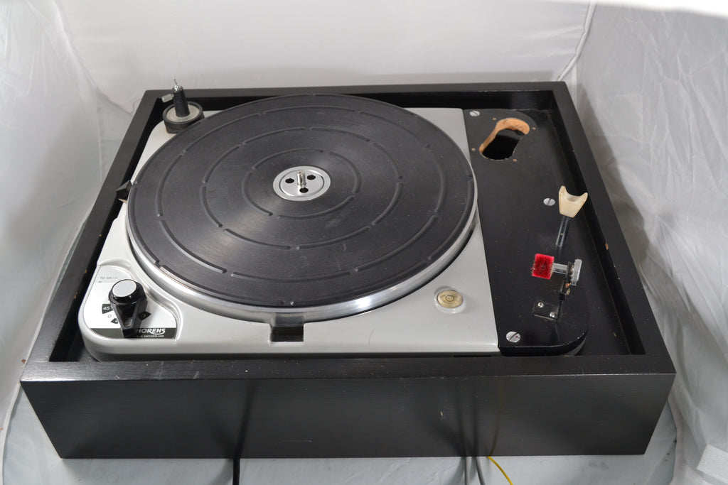 Thorens TD124 MkII Turntable with SME Armboard and Black Plinth